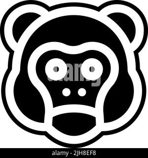 Tropical monkey icon Stock Vector