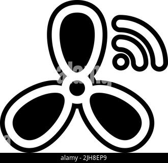 Smarthome fan icon Stock Vector