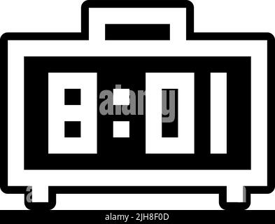 Time management set two digital clock icon Stock Vector