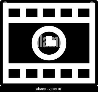 Time management set two film icon Stock Vector