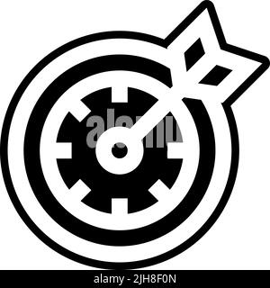 Time management set two target icon Stock Vector