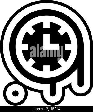 Time management set two melt icon Stock Vector