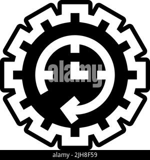 Time management set two time management icon Stock Vector