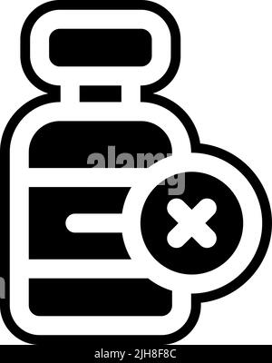 Vaccination reject icon Stock Vector