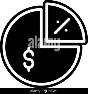 Tax pie chart icon Stock Vector