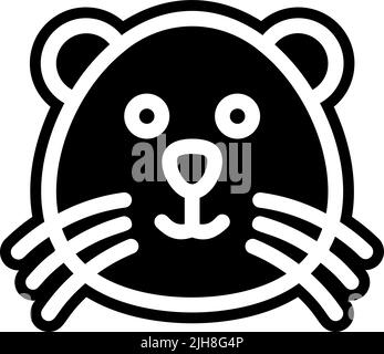 Spring otter icon Stock Vector