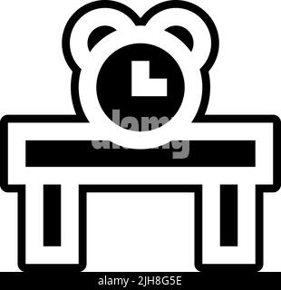Time management set two alarm clock icon Stock Vector