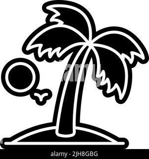 Travel island icon Stock Vector