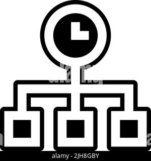 Time management set two time management icon Stock Vector