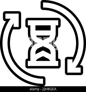 Time management set two hourglass icon Stock Vector