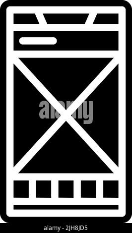 Web design wireframe icon Stock Vector