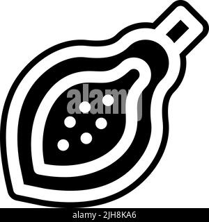 Tropical papaya icon Stock Vector