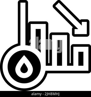 Water analytics icon Stock Vector