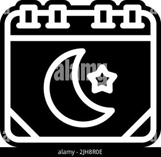 Calendar ramadan . Stock Vector