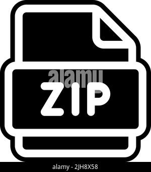Data storage zip file . Stock Vector