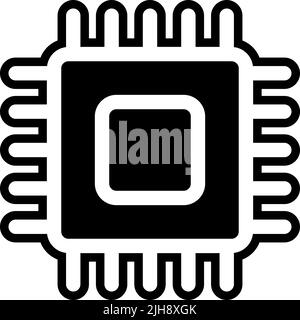 Data storage microchip . Stock Vector