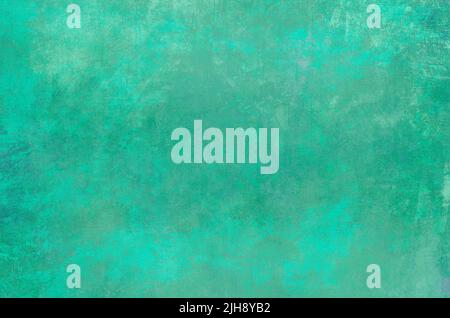Aquamarine painted wall grunge background Stock Photo
