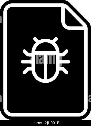 Files and documents bug problem . Stock Vector
