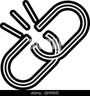 Essential broken link . Stock Vector
