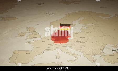 Illustration of Germany 3d isometric map Stock Photo