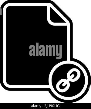 Files and documents link file . Stock Vector