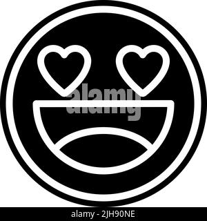 Emoji and emoticons fall in love . Stock Vector