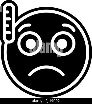 Emoji and emoticons sick . Stock Vector