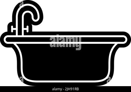 Furniture bathtub . Stock Vector
