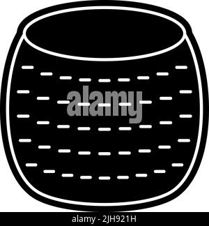 Furniture pouf . Stock Vector