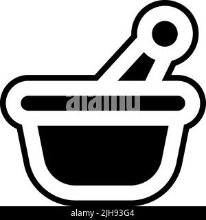 Laboratory mortar . Stock Vector