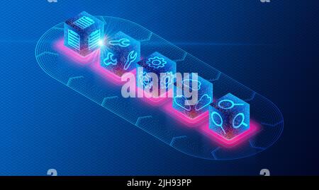 product lifecycle management concept, 3D rendering Stock Photo - Alamy