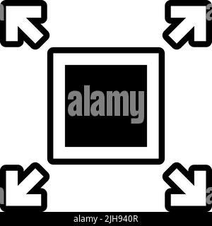 Increase and decrease resize . Stock Vector