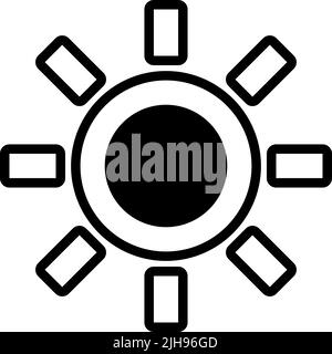 Time and date sun . Stock Vector