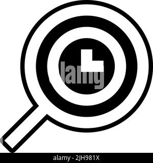 Time and date search . Stock Vector