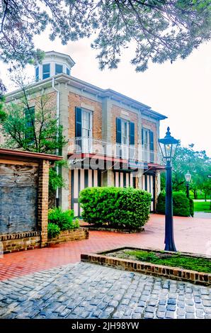 The Phoenix Fire Museum is pictured, July 10, 2022, in Mobile, Alabama. The firehouse was built in 1855 for Phoenix Volunteer Fire Company No. 6. Stock Photo