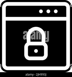 Web development padlock . Stock Vector