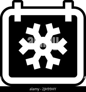 Time and date winter . Stock Vector
