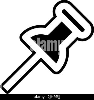 Basic ui push pin . Stock Vector