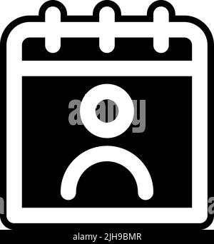 Calendar profile . Stock Vector