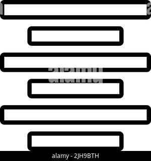 Basic ui center alignment . Stock Vector