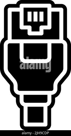 Connector types rj . Stock Vector