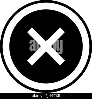 Basic ui cross . Stock Vector