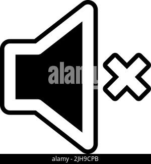 Basic ui mute . Stock Vector