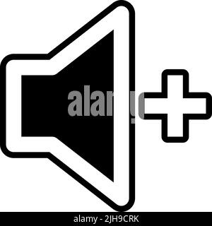 Basic ui volume up . Stock Vector