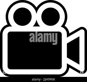Contact us video camera . Stock Vector