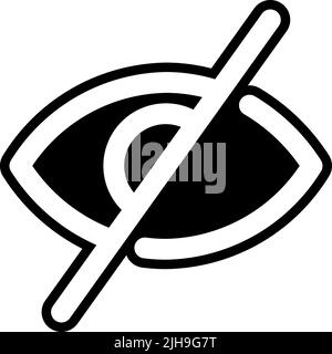 Essentials ui hide . Stock Vector