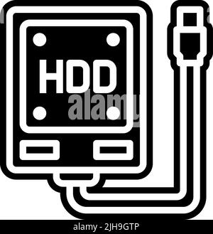 Connector types hdd . Stock Vector
