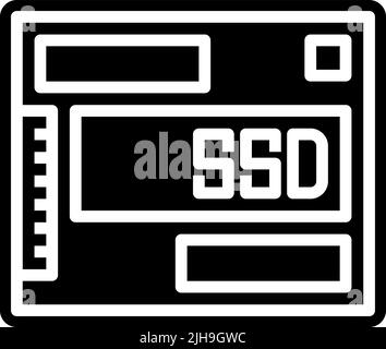 Connector types ssd . Stock Vector