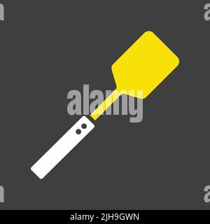 Kitchen spatula vector glyph icon. Kitchen appliances. Graph symbol for cooking web site design, logo, app, UI Stock Vector