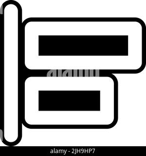 Design graphic align left . Stock Vector